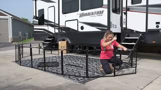 RV Dog Fence on the Go. FXW Dog Playpen