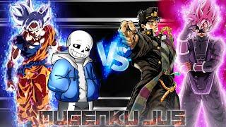 Goku DBS V3.5 & Sans vs Crimson Masked Saiyan & Jotaro ANIME MUGEN JUS Team Fight