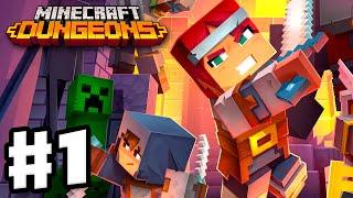 Minecraft Dungeons - Gameplay Walkthrough Part 1 - Squid Coast, Creeper Woods, and Creepy Crypt!