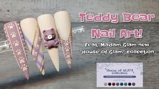 CUTE CUDDLY BEAR NAILS! | MADAM GLAM NEW "HOUSE OF GLAM" COLLECTION