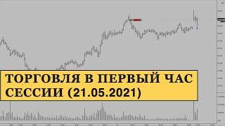 Торговля в первый час торговой сессии | 21.05.2021