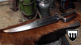 Forging a bowie knife for a giant, part 3, making the guard.