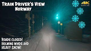 4K CABVIEW: Howling winds and HEAVY snow! ️️️️