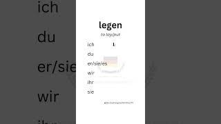 LEGEN Conjugation (Present) | German Verbs (Learn German Fast!)  #deutschlernen #conjugation