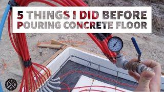 5 things I check before pouring Concrete floor diy Garage build ep 12