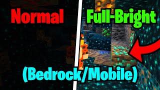 How to Get NIGHT VISION for Minecraft MCPE 1.19+! How To Get MAX BRIGHTNESS 1.19 (Bedrock/Mobile)