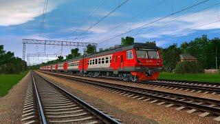 Trainz 12 - поездка от Невдубстроя до Мги в электропоезде ЭД4М-0456