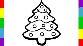 How to Draw Christmas tree| Drawing video| Drawing Christmas tree easily