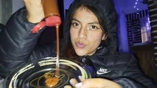 ASMR LAMIEND0 DULCE  DE LECHE EN PLATO 