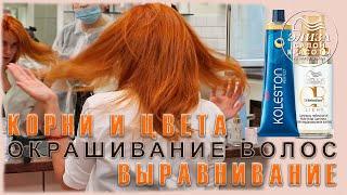 Окрашивание волос - Салон красоты Wella Элиза. Окрашивание корней волос и выравнивание цвета.