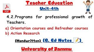 Orientation and refresher courses | Action research |  Teacher Education #teachereducation