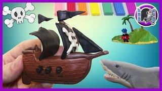 ПИРАТСКИЙ КОРАБЛЬ. Лепка из пластилина | Видео Лепка | CLAYMOTION. PIRATE SHIP