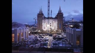 Feb 2024 Salt Lake Temple Square construction time-lapse