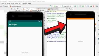 Implement transparent status bar for Android studio