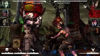 Mortal Kombat X mobile. Читер против читера) Боссы рулят