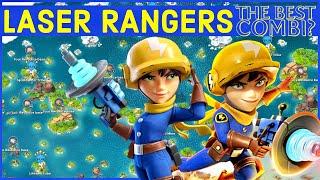 LASER RANGERS vs player BASES  is this the BEST COMBINATION? - BOOM BEACH update/gameplay/strategy