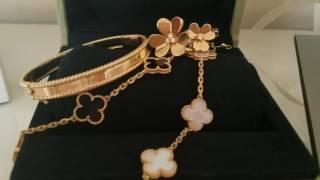 Van Cleef and Arpels haul!  Perlee bracelet. With Alhambra !