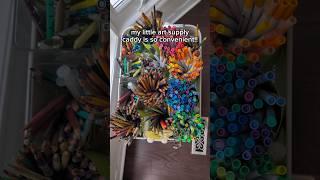 How do you organize your art supplies?