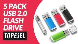 5 Pack USB 2 0 Flash Drive by Topesel