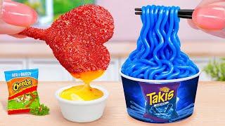 Best Korean Street Food  Miniature Cheetos Chicken Thigh with Takis Noodles  Tina Mini Cooking
