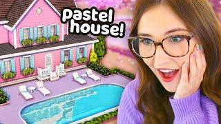  i built a house using only *pastel colors* | sims 4 ˖°