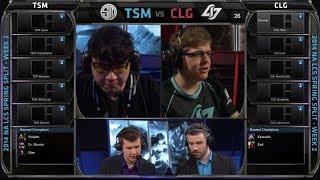 TSM vs CLG | 2014 NA LCS Spring split S4 W2D1 G4 | CLG vs TSM full game HD