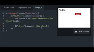 Codecademy: jQuery - Append to Body