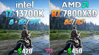 Ryzen 7 7800X3D (Simulated) vs Core i7 13700K - Test in 10 Games