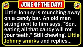  BEST JOKE OF THE DAY! - Little Johnny is munching on a bag full of candy bars... | Funny Jokes