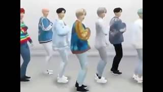 BTS in Sims 4 - Dancing to DNA - All members turned into Sims Characters