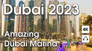 Dubai  Amazing Dubai Marina Sunset [ 4K ] Walking Tour