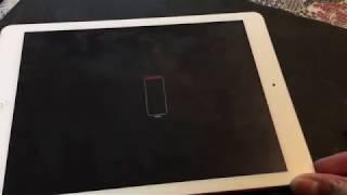 How to turn on iPad with empty battery icon