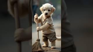 The poor dog was mocked at school for wearing tattered clothes.#cute #dog #poor  #funny