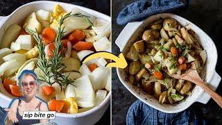 Easy Roasted Potatoes, Carrots, and Onions Side Dish