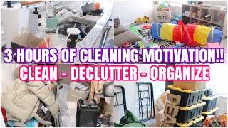 NEW!! EXTREME 3 HOUR CLEANING MARATHON | DECLUTTER, ORGANIZE, DEEP CLEAN | SPEED CLEANING MOTIVATION