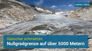 Extreme Gletscherschmelze in der Schweiz