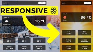 Build a Responsive Weather App in React JS | Beginner React JS Tutorial