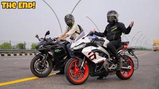 Ninja 500 VS Aprilia RS457 | The End!