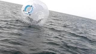 ZORBING-ON-WATER: zorb, orb, ball, "hamster ball", sphere, globe