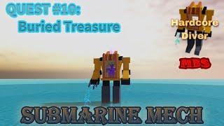 How to get Submarine Mech & "Hardcore Diver!" badge (Quest #10) in mega Boss Survival | Roblox