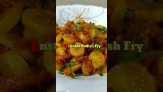 instant radish fry | #shorts