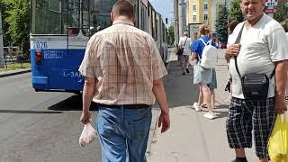 Ukraine, Cherkasy, trolleybus 7А ride from Будинок Торгівлі to Вул. Університетська