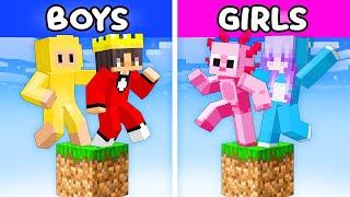 One BOYS Block vs One GIRLS Block in Minecraft!