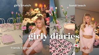 IT GIRL VLOG  living glamorously in bondi, a pink girly brunch, brand events, friends