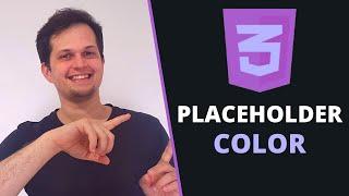 How to change input placeholder color with CSS