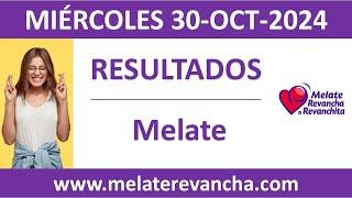 Resultado del sorteo Melate del miercoles 30 de octubre de 2024