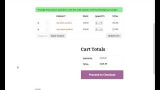 Woocommerce Ajax Cart Plugin demonstration