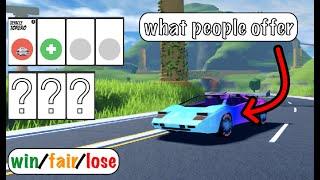 WHAT DO PEOPLE OFFER FOR THE TORERO (roblox jailbreak)