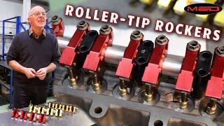 Comparing standard rockers to MED roller-tip rockers