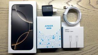 ANKER ZOLO 30W Fast Charging Adapter & Type-C Cable for iPhone 16 Pro / Pro Max